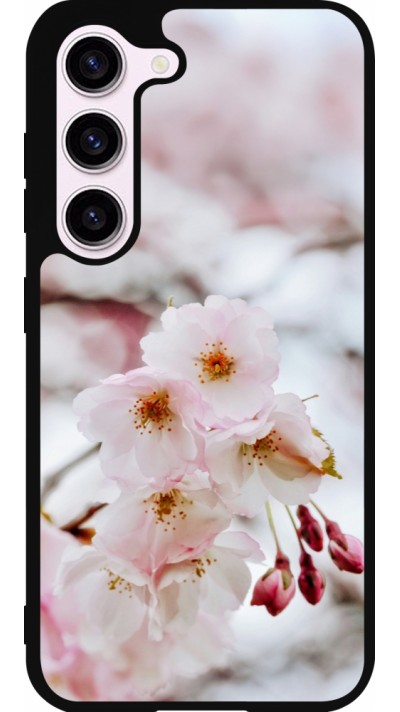 Coque Samsung Galaxy S23 FE - Silicone rigide noir Cherry tree Spring 2026