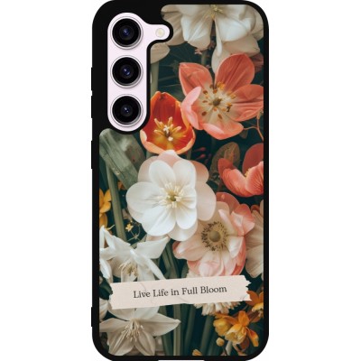 Coque Samsung Galaxy S23 FE - Silicone rigide noir Full Bloom Spring 2026