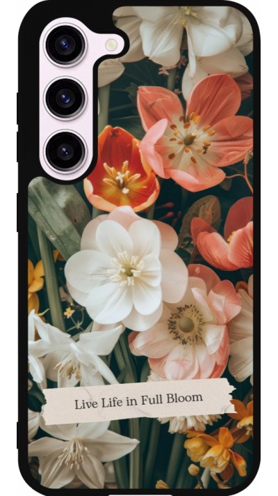 Coque Samsung Galaxy S23 FE - Silicone rigide noir Full Bloom Spring 2026