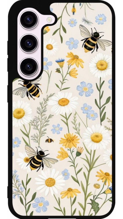 Coque Samsung Galaxy S23 FE - Silicone rigide noir Pattern bees Spring 2026
