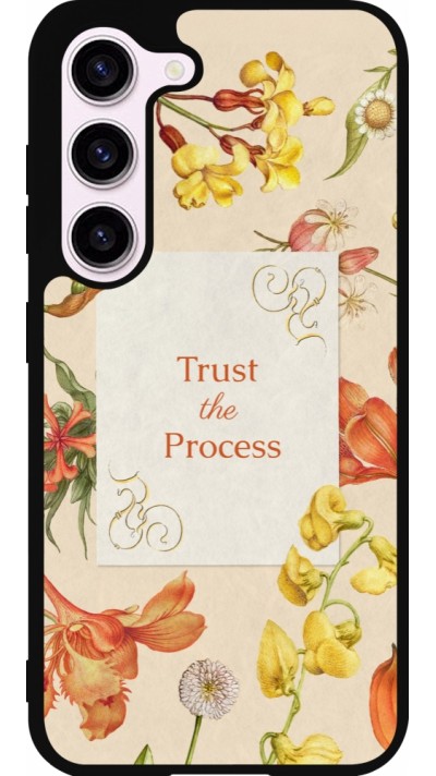 Coque Samsung Galaxy S23 FE - Silicone rigide noir Trust the process Spring 2026