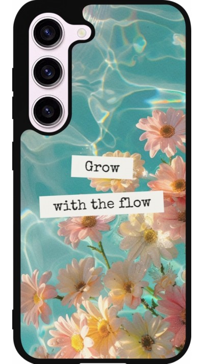 Coque Samsung Galaxy S23 FE - Silicone rigide noir Summer 2025 Grow with the flow