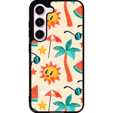 Coque Samsung Galaxy S23 FE - Silicone rigide noir Summer 2025 Pattern soleil