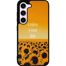 Coque Samsung Galaxy S23 FE - Silicone rigide noir Summer 2026 Enjoy your life