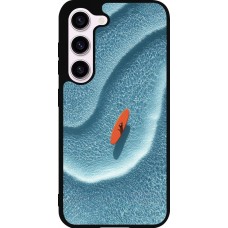 Coque Samsung Galaxy S23 FE - Silicone rigide noir Orange surf Summer 2026