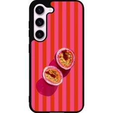 Coque Samsung Galaxy S23 FE - Silicone rigide noir Passion fruit Summer 2026
