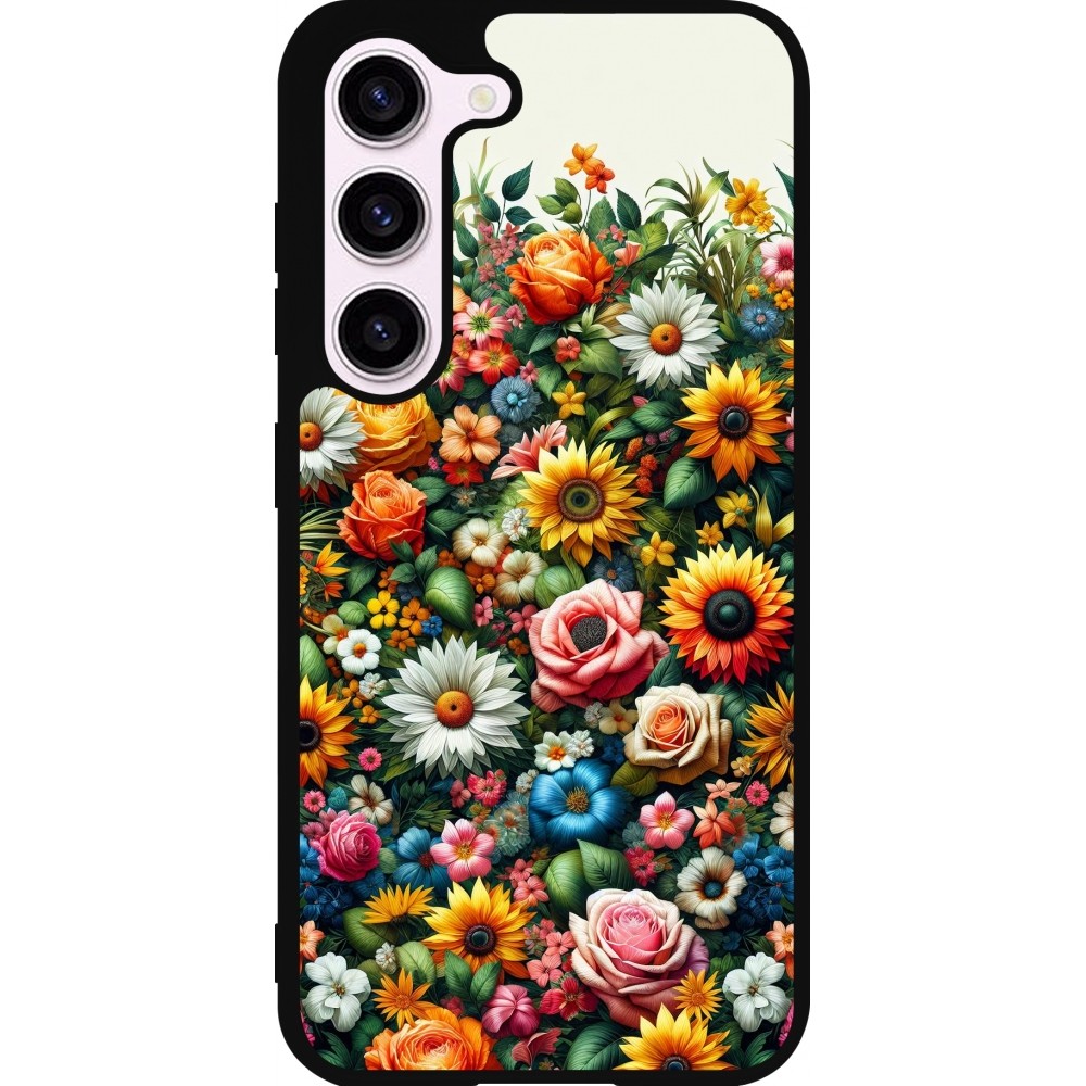 Coque Samsung Galaxy S23 FE - Silicone rigide noir Summer Floral Pattern