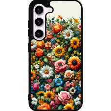 Coque Samsung Galaxy S23 FE - Silicone rigide noir Summer Floral Pattern
