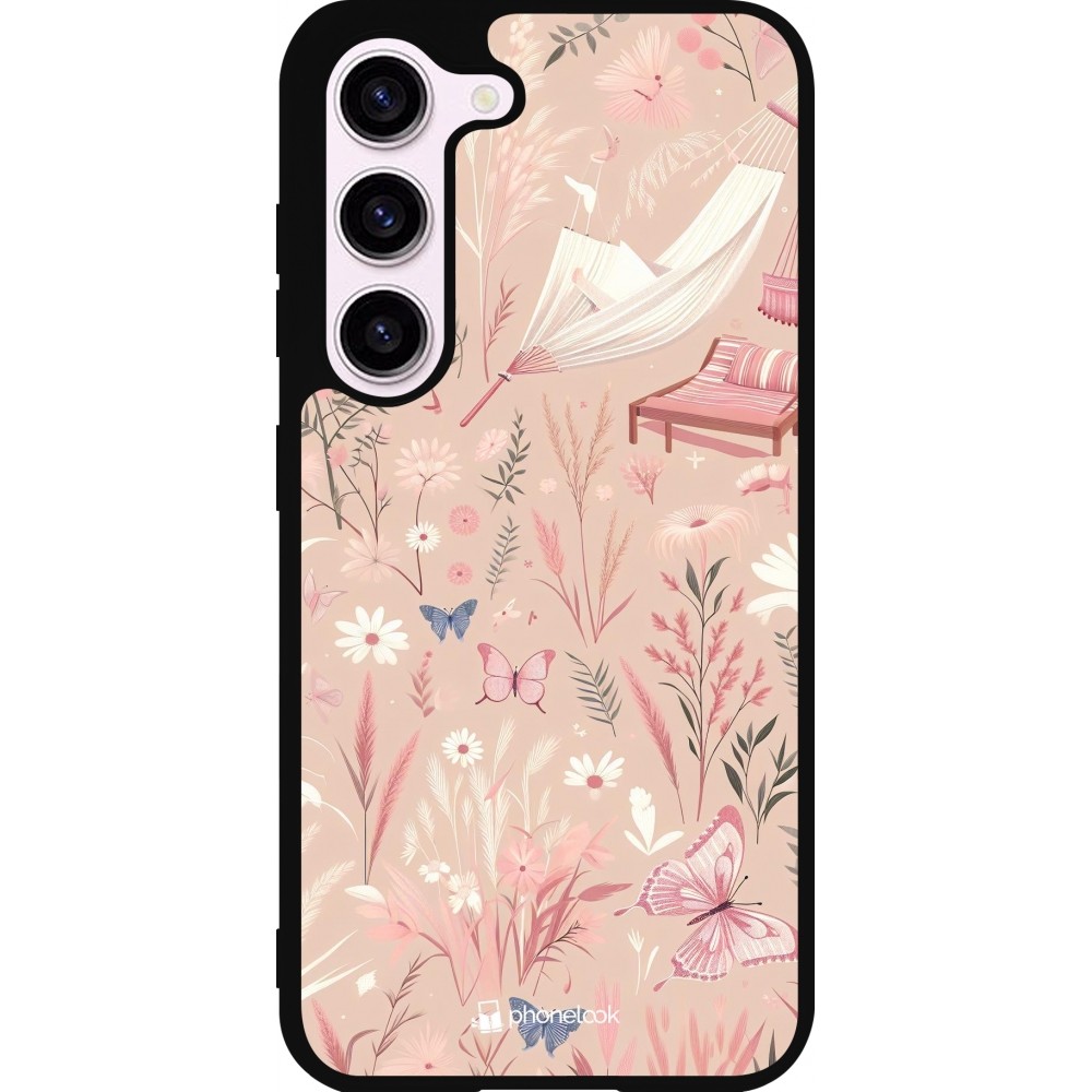 Coque Samsung Galaxy S23 FE - Silicone rigide noir Summer Pastel Pattern
