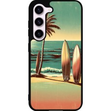 Samsung Galaxy S23 FE Case Hülle - Silikon schwarz Surf Paradise