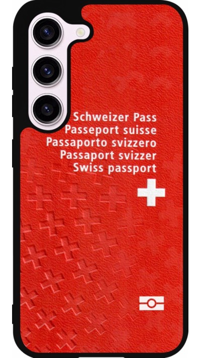 Coque Samsung Galaxy S23 FE - Silicone rigide noir Swiss Passport