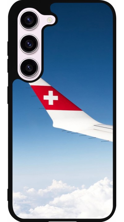 Coque Samsung Galaxy S23 FE - Silicone rigide noir Fête Nationale Suisse Sky Swiss Flag