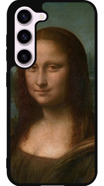 Coque Samsung Galaxy S23 FE - Silicone rigide noir Tableau art - La Joconde - Léonard de Vinci