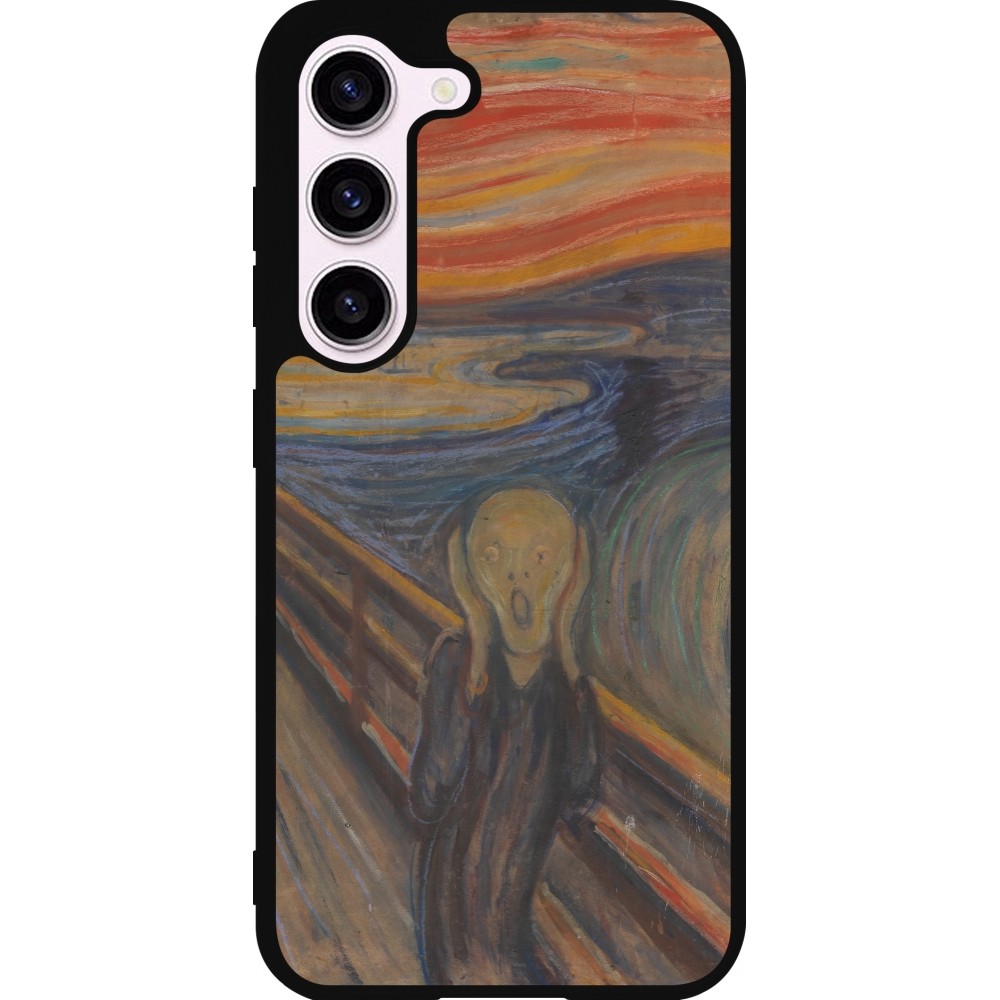 Coque Samsung Galaxy S23 FE - Silicone rigide noir Tableau art - Le Cri - Edvard Munch