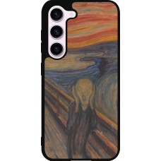 Coque Samsung Galaxy S23 FE - Silicone rigide noir Tableau art - Le Cri - Edvard Munch