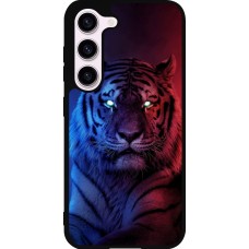 Coque Samsung Galaxy S23 FE - Silicone rigide noir Tiger Blue Red
