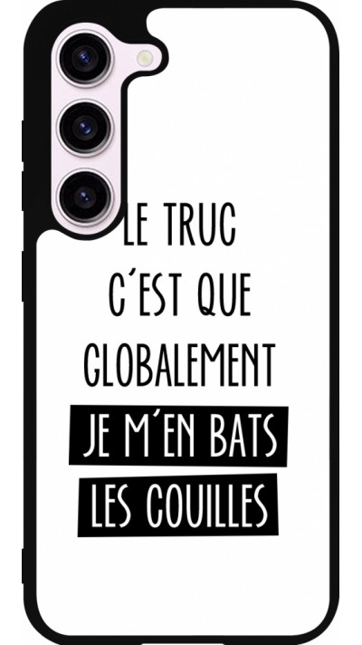 Coque Samsung Galaxy S23 FE - Silicone rigide noir Le truc globalement bats les couilles