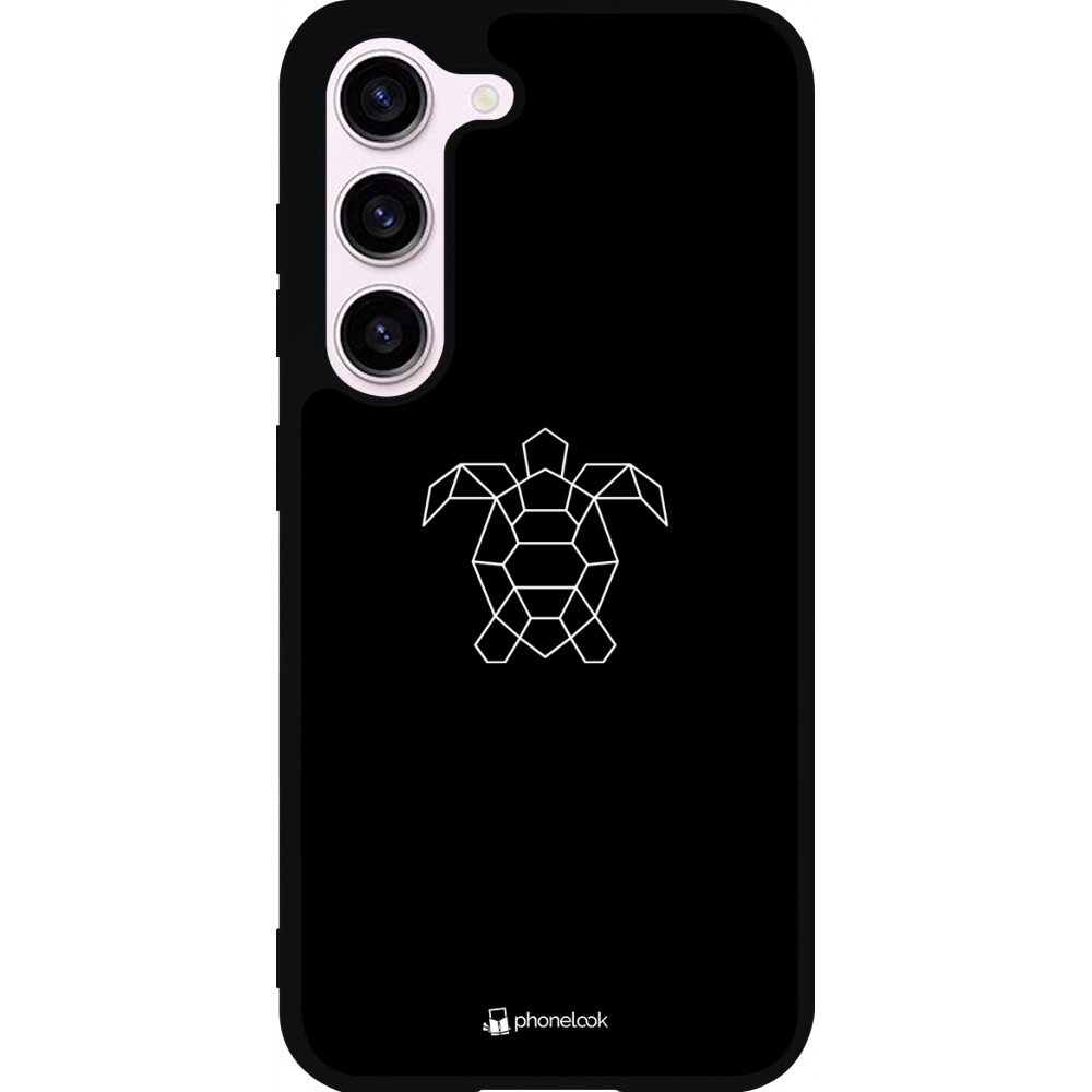 Samsung Galaxy S23 FE Case Hülle - Silikon schwarz Turtles lines on black