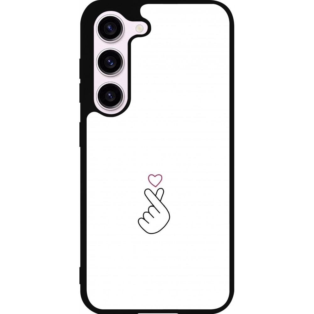 Coque Samsung Galaxy S23 FE - Silicone rigide noir Valentine 2024 heart by Millennials