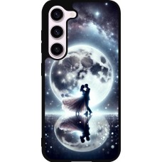 Coque Samsung Galaxy S23 FE - Silicone rigide noir Valentine 2024 Love under the moon