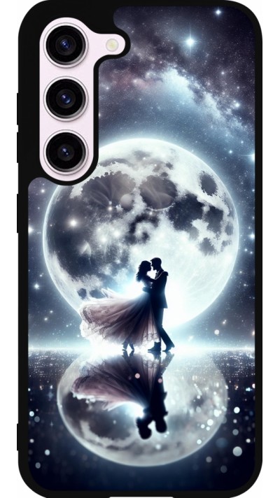Coque Samsung Galaxy S23 FE - Silicone rigide noir Valentine 2024 Love under the moon