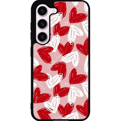 Samsung Galaxy S23 FE Case Hülle - Silikon schwarz Valentine 2024 with love heart