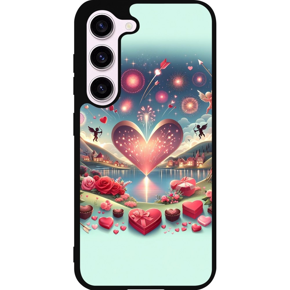 Samsung Galaxy S23 FE Case Hülle - Silikon schwarz Valentin 2025 Schick