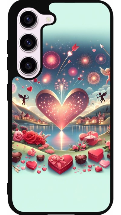 Samsung Galaxy S23 FE Case Hülle - Silikon schwarz Valentin 2025 Schick