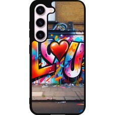 Coque Samsung Galaxy S23 FE - Silicone rigide noir Valentine 2025 Love U Tag