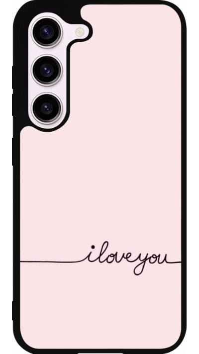 Samsung Galaxy S23 FE Case Hülle - Silikon schwarz Valentine 2023 i love you writing