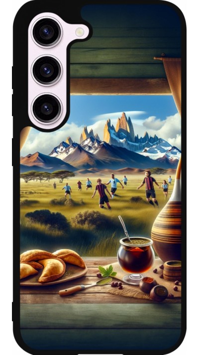 Samsung Galaxy S23 FE Case Hülle - Silikon schwarz Argentinische Vibes