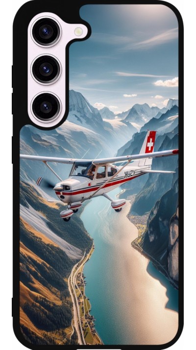 Samsung Galaxy S23 FE Case Hülle - Silikon schwarz Schweizer Alpenflug