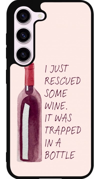 Samsung Galaxy S23 FE Case Hülle - Silikon schwarz I just rescued some wine