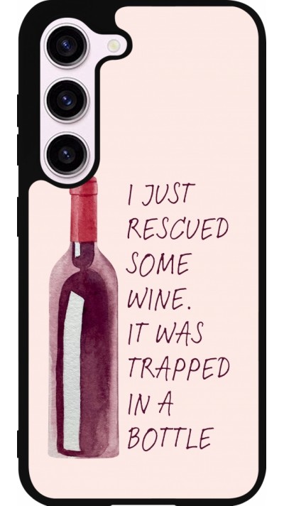 Coque Samsung Galaxy S23 FE - Silicone rigide noir I just rescued some wine