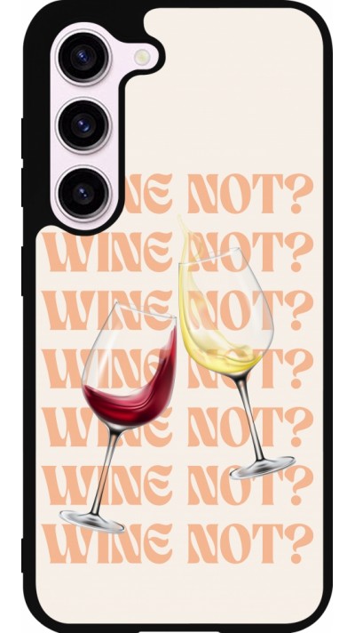 Coque Samsung Galaxy S23 FE - Silicone rigide noir Wine not