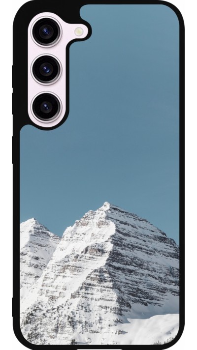 Coque Samsung Galaxy S23 FE - Silicone rigide noir Winter 22 blue sky mountain