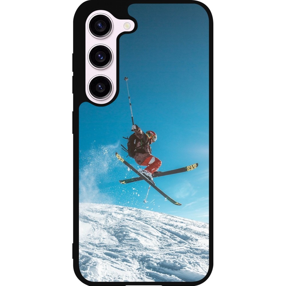Samsung Galaxy S23 FE Case Hülle - Silikon schwarz Winter 22 Ski Jump