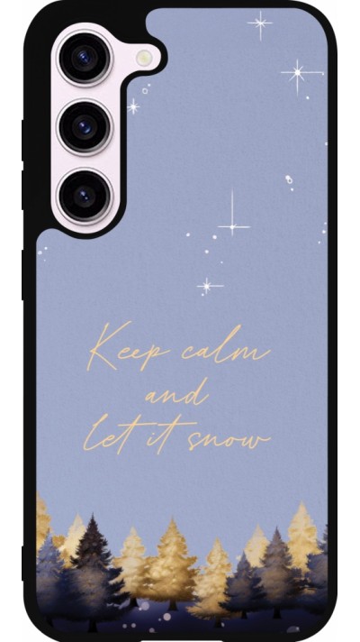 Coque Samsung Galaxy S23 FE - Silicone rigide noir Winter 25 Winter illustration of trees