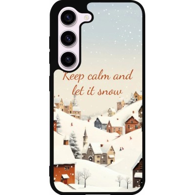 Samsung Galaxy S23 FE Case Hülle - Silikon schwarz Winter 25 Winter Keep calm and let it snow