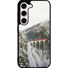 Coque Samsung Galaxy S23 FE - Silicone rigide noir Winter 25 Winter polar express