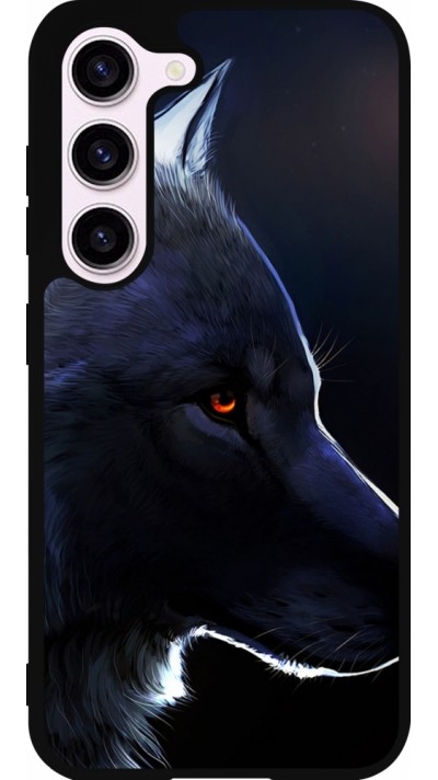 Coque Samsung Galaxy S23 FE - Silicone rigide noir Wolf Shape