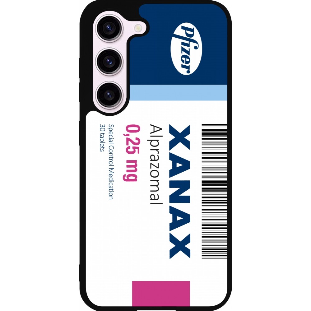Coque Samsung Galaxy S23 FE - Silicone rigide noir Xanax Alprazolam 2025
