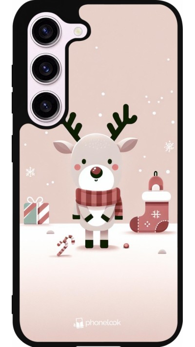 Samsung Galaxy S23 FE Case Hülle - Silikon schwarz Weihnachten 2023 Choupinette Rentier