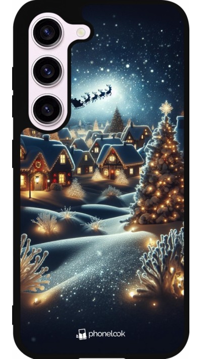 Coque Samsung Galaxy S23 FE - Silicone rigide noir Noël 2023 Christmas is Coming