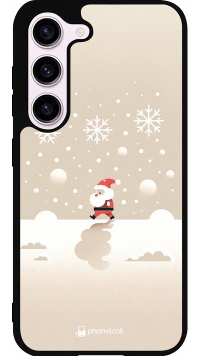 Coque Samsung Galaxy S23 FE - Silicone rigide noir Noël 2023 Minimalist Santa
