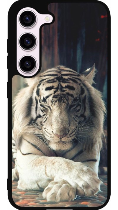 Coque Samsung Galaxy S23 FE - Silicone rigide noir Zen Tiger
