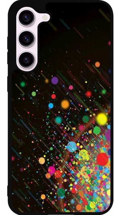 Samsung Galaxy S23+ Case Hülle - Silikon schwarz Abstract Bubble Lines
