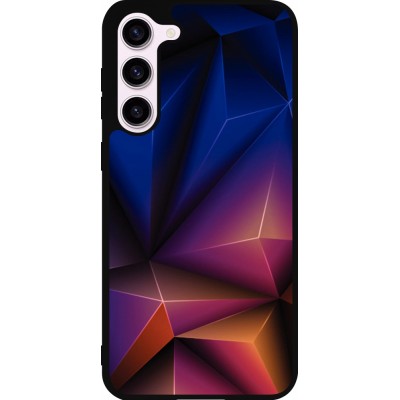 Coque Samsung Galaxy S23+ - Silicone rigide noir Abstract Triangles 