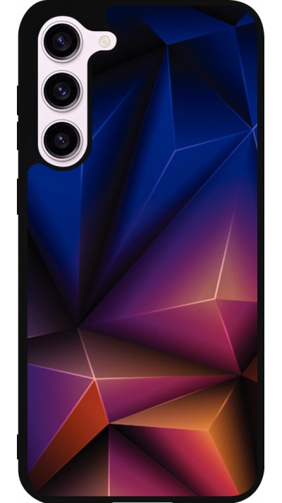 Samsung Galaxy S23+ Case Hülle - Silikon schwarz Abstract Triangles 