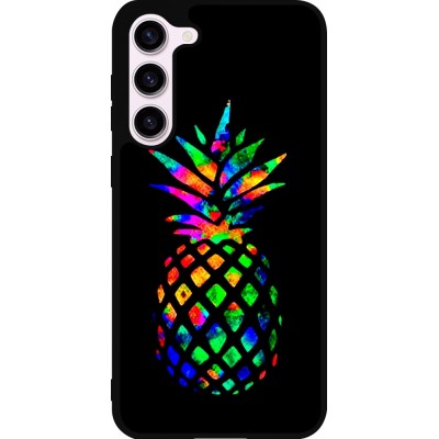 Samsung Galaxy S23+ Case Hülle - Silikon schwarz Ananas Multi-colors